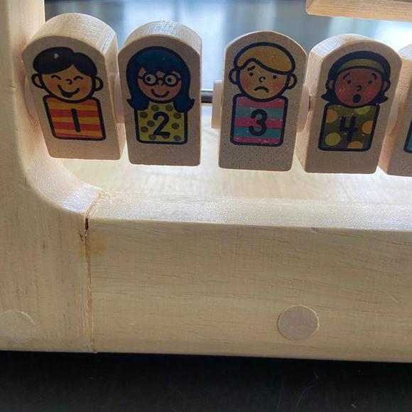 B. Toys Wooden Alphabet and Numbers Abacus - Picture 5 of 7